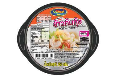 Thai rice soup with shrimp